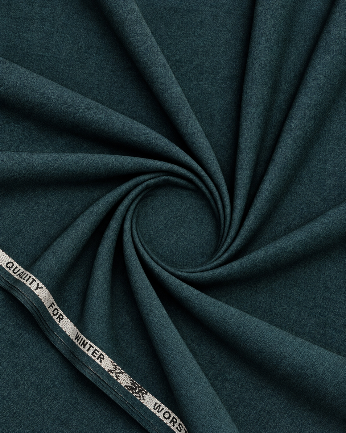 Pine Green Worsted wool Unstiched