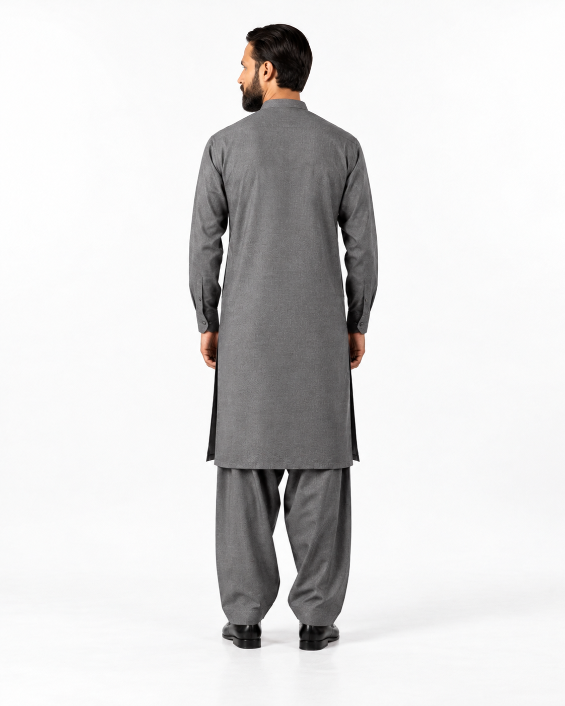 Asli Sona Slate Unstitched Suit