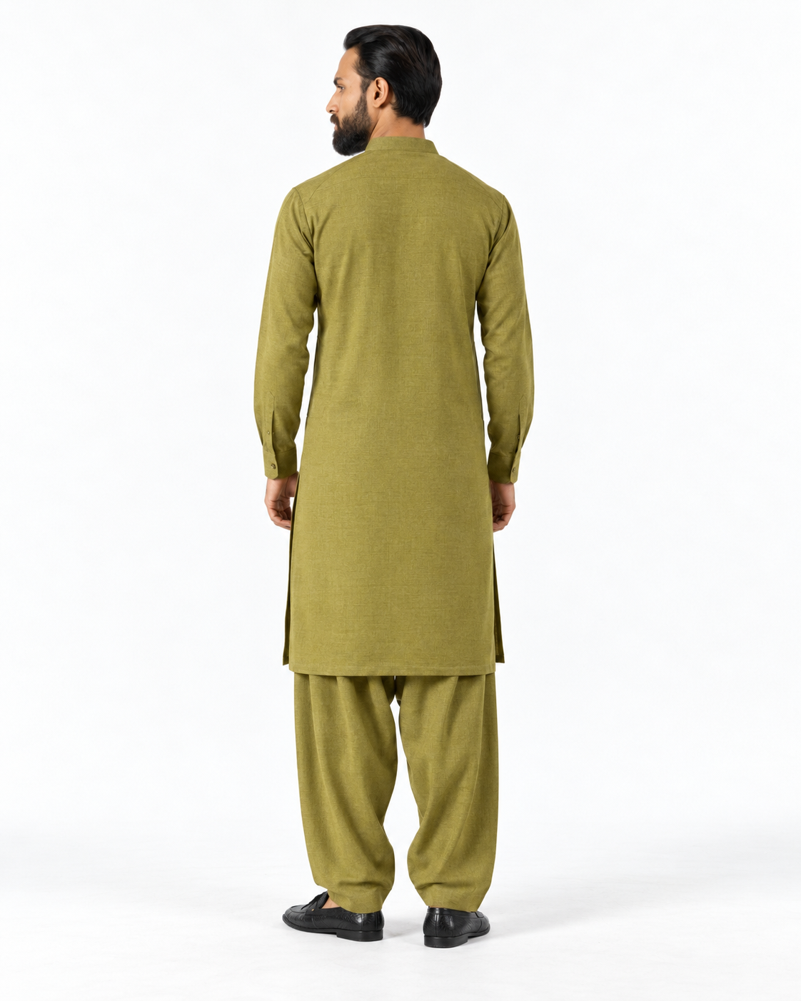 Asli Sona Olive Unstitched Suit