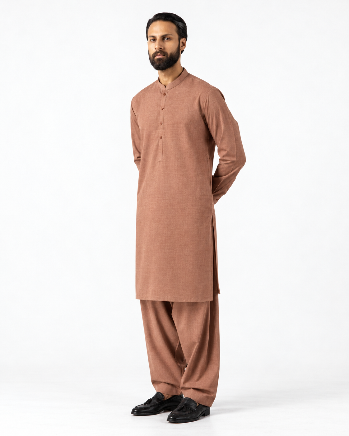 Asli Sona Rust Unstitched Suit
