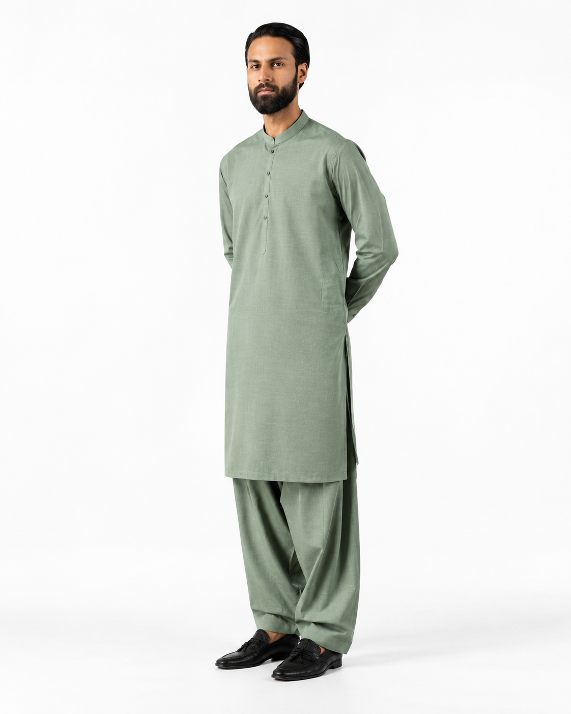 Asli Sona Mint Unstitched Suit