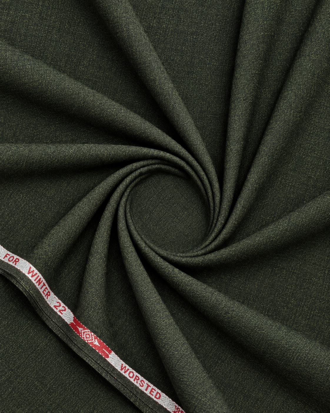 Green Worsted wool Unstiched