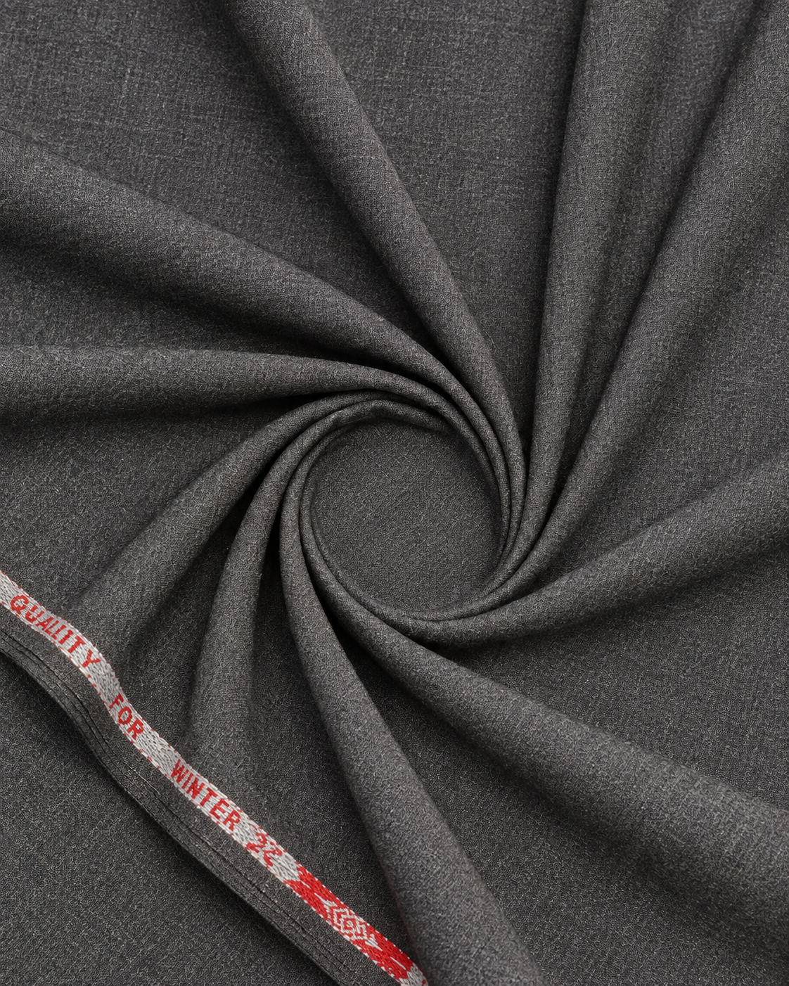 Dark Grey Worsted wool Unstiched