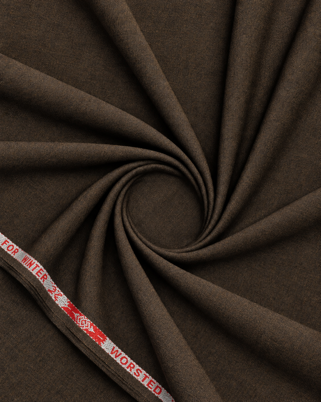 Brown Worsted wool Unstiched