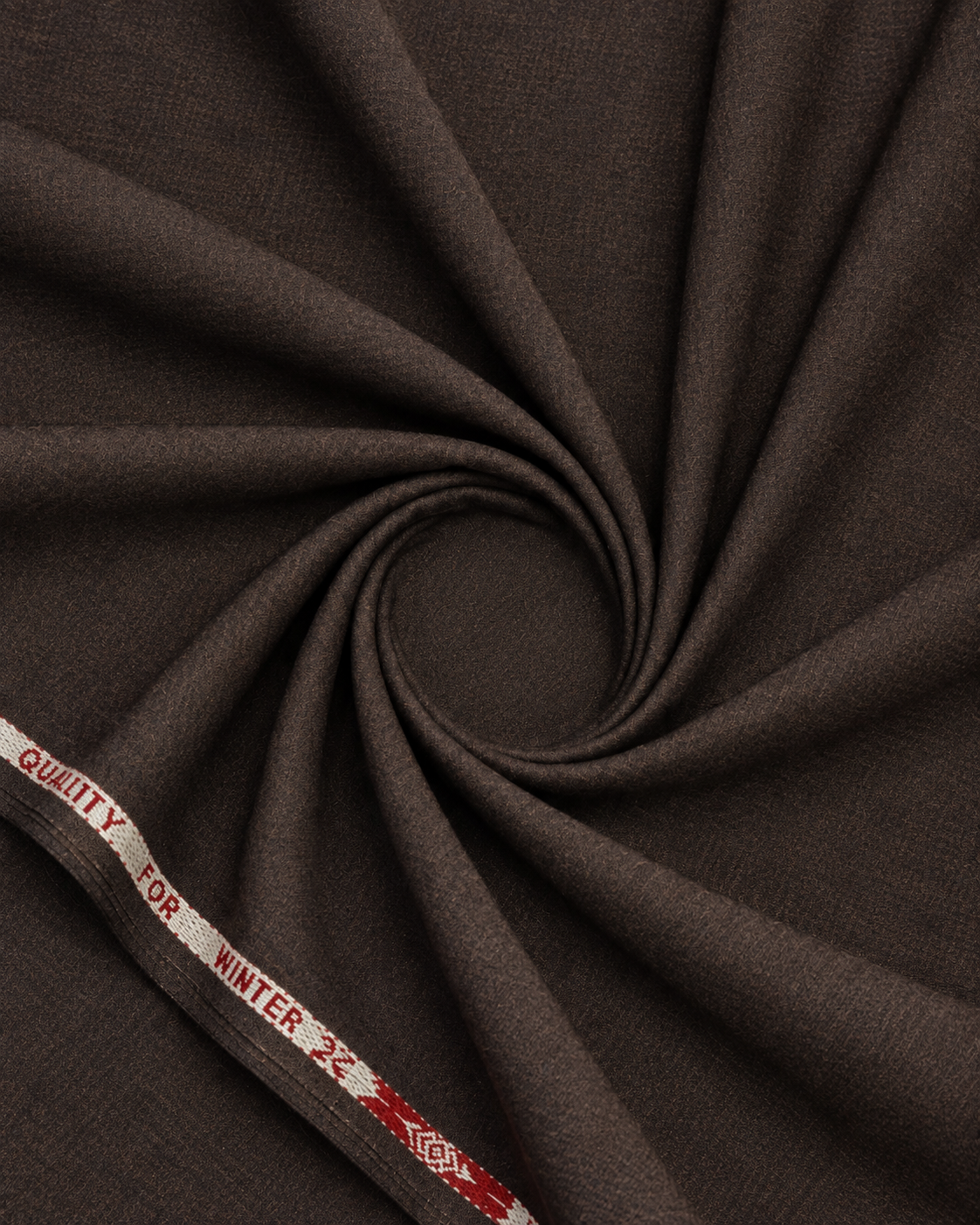 Coffee Brown Worsted wool Unstiched