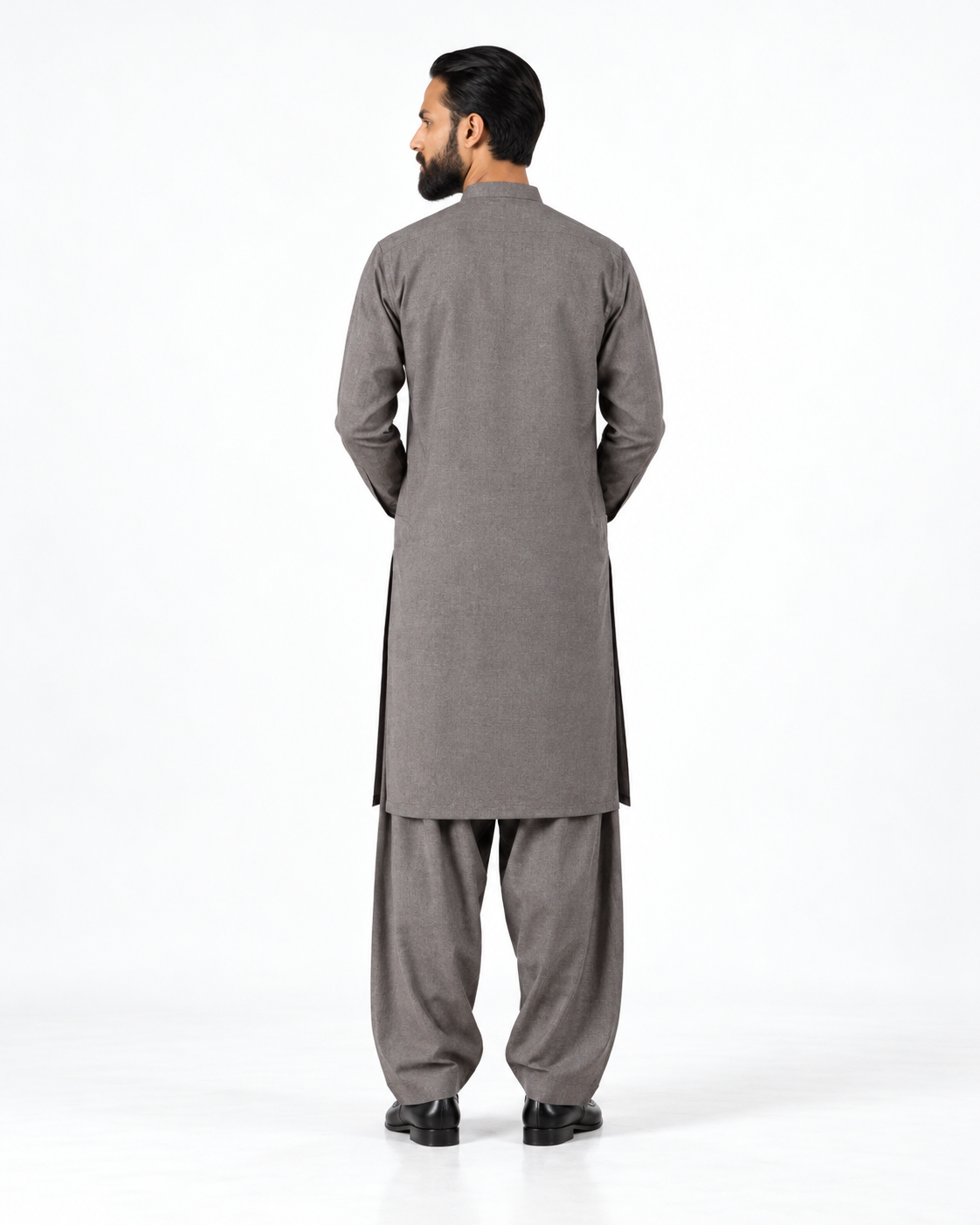 Asli Sona Charcoal Unstitched Suit