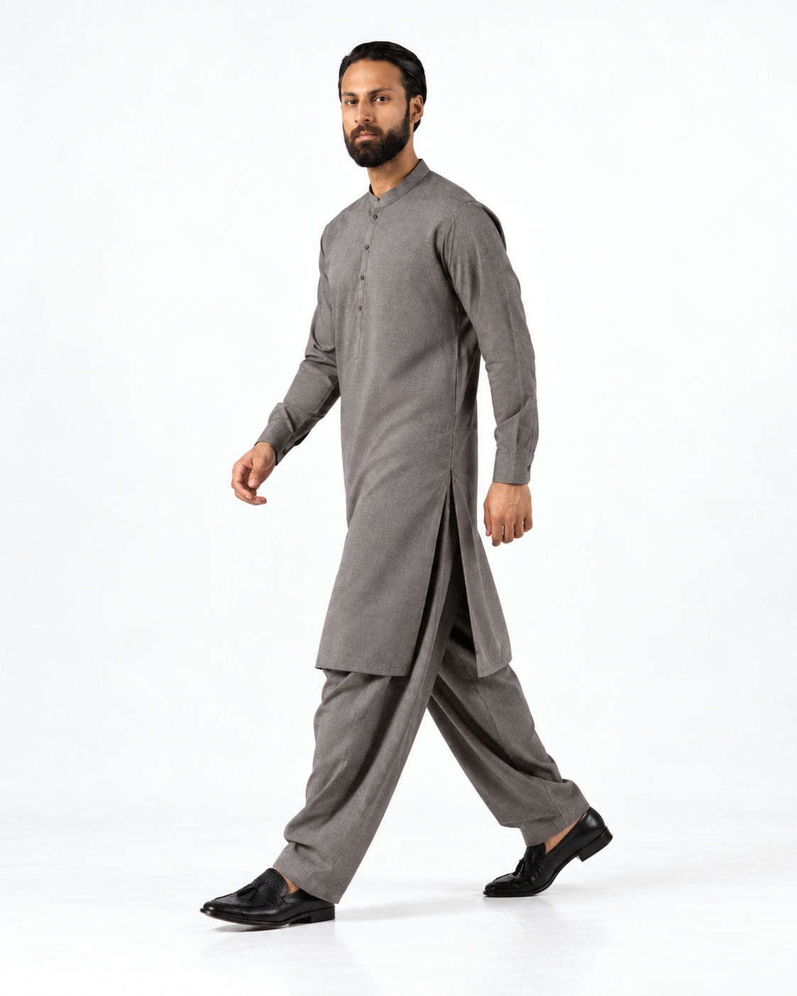 Asli Sona Charcoal Unstitched Suit