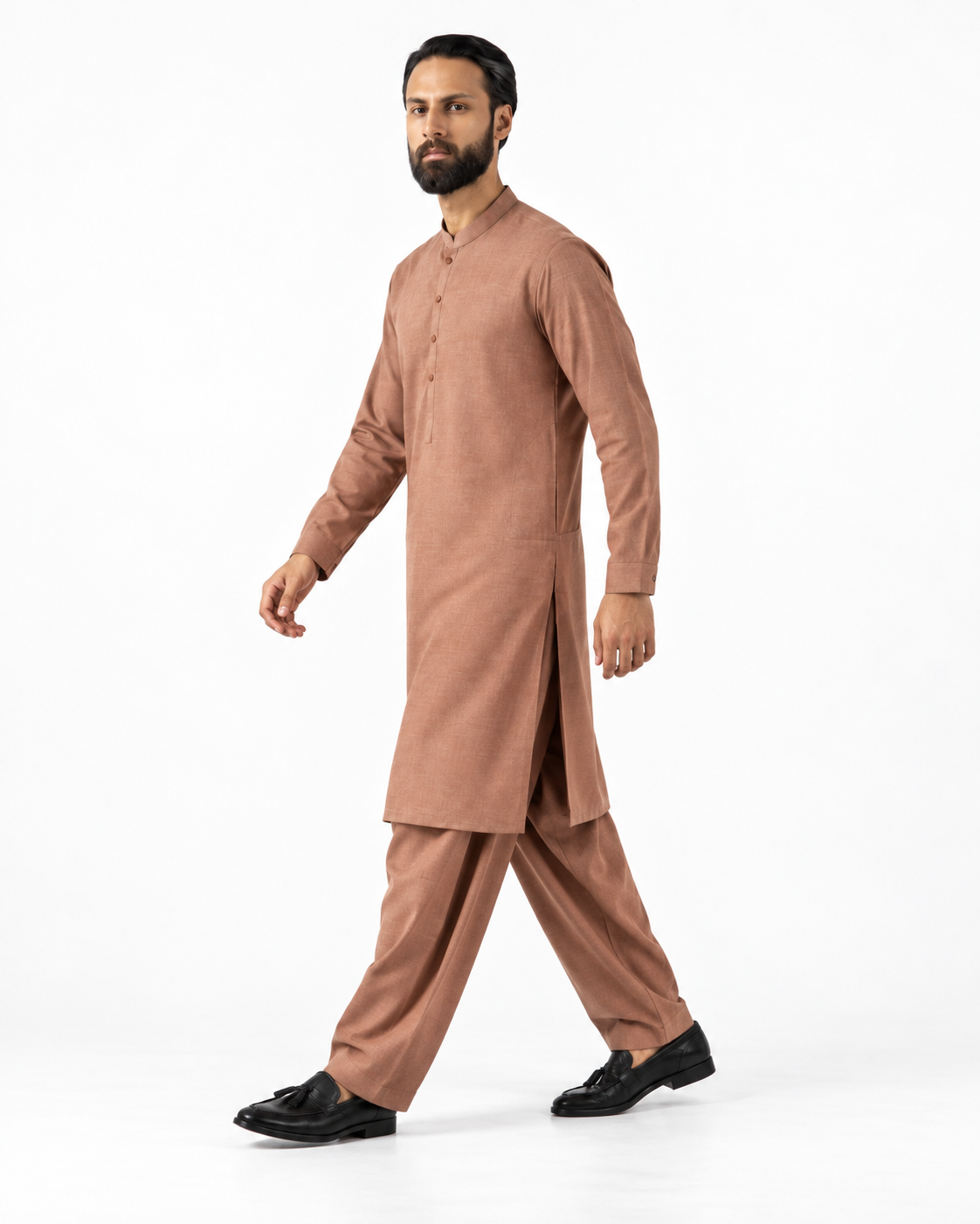 Asli Sona Rust Unstitched Suit
