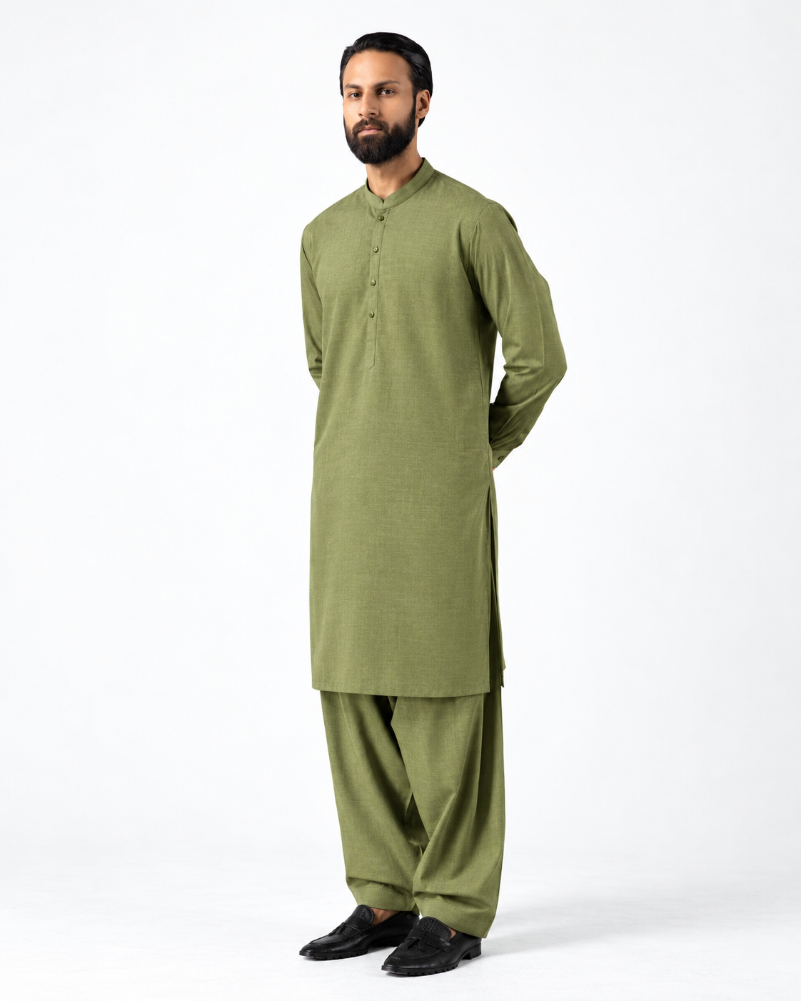 Asli Sona Moss Unstitched Suit