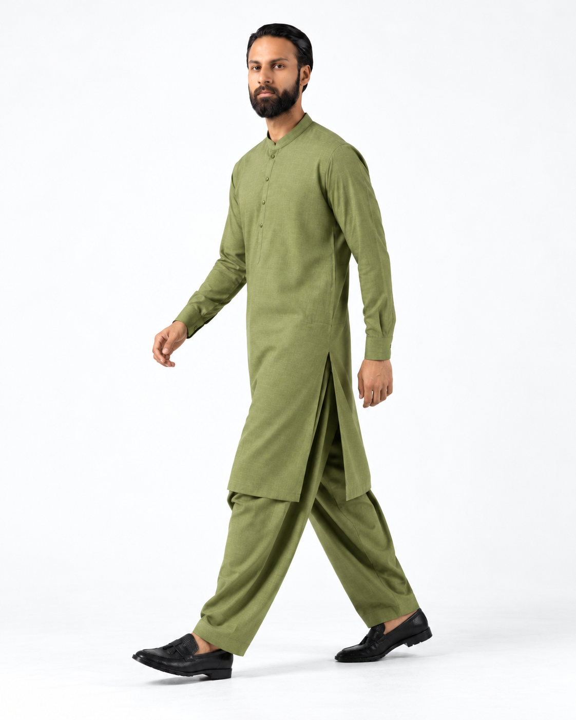 Asli Sona Moss Unstitched Suit