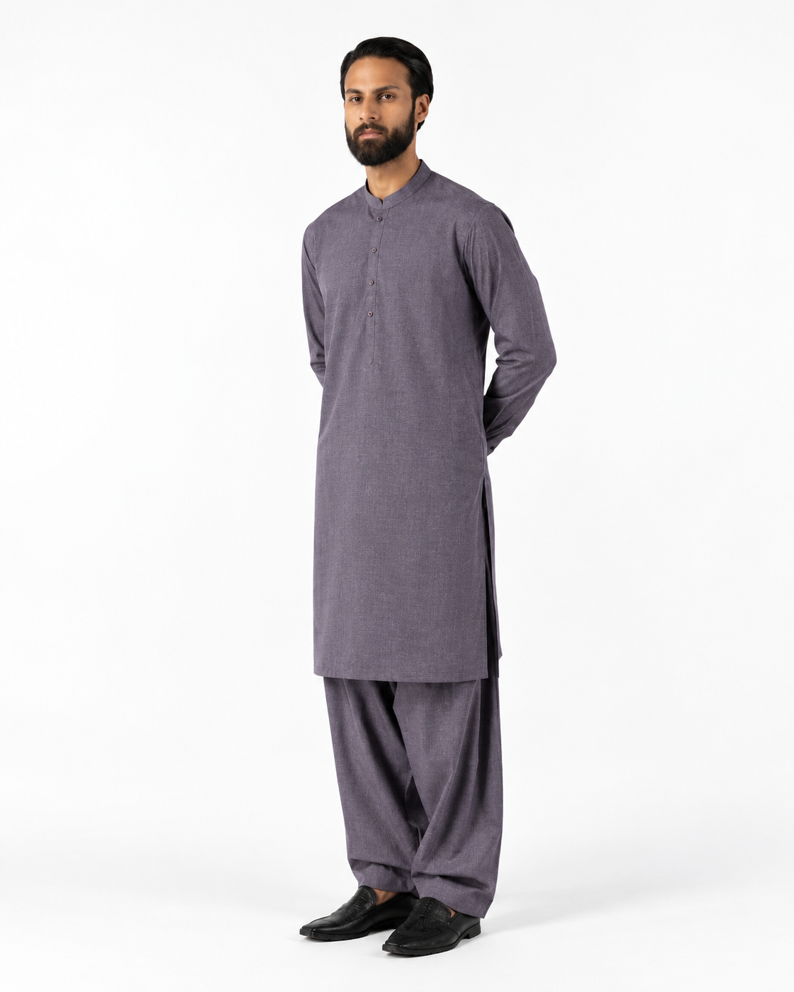 Asli Sona Purple Unstitched Suit