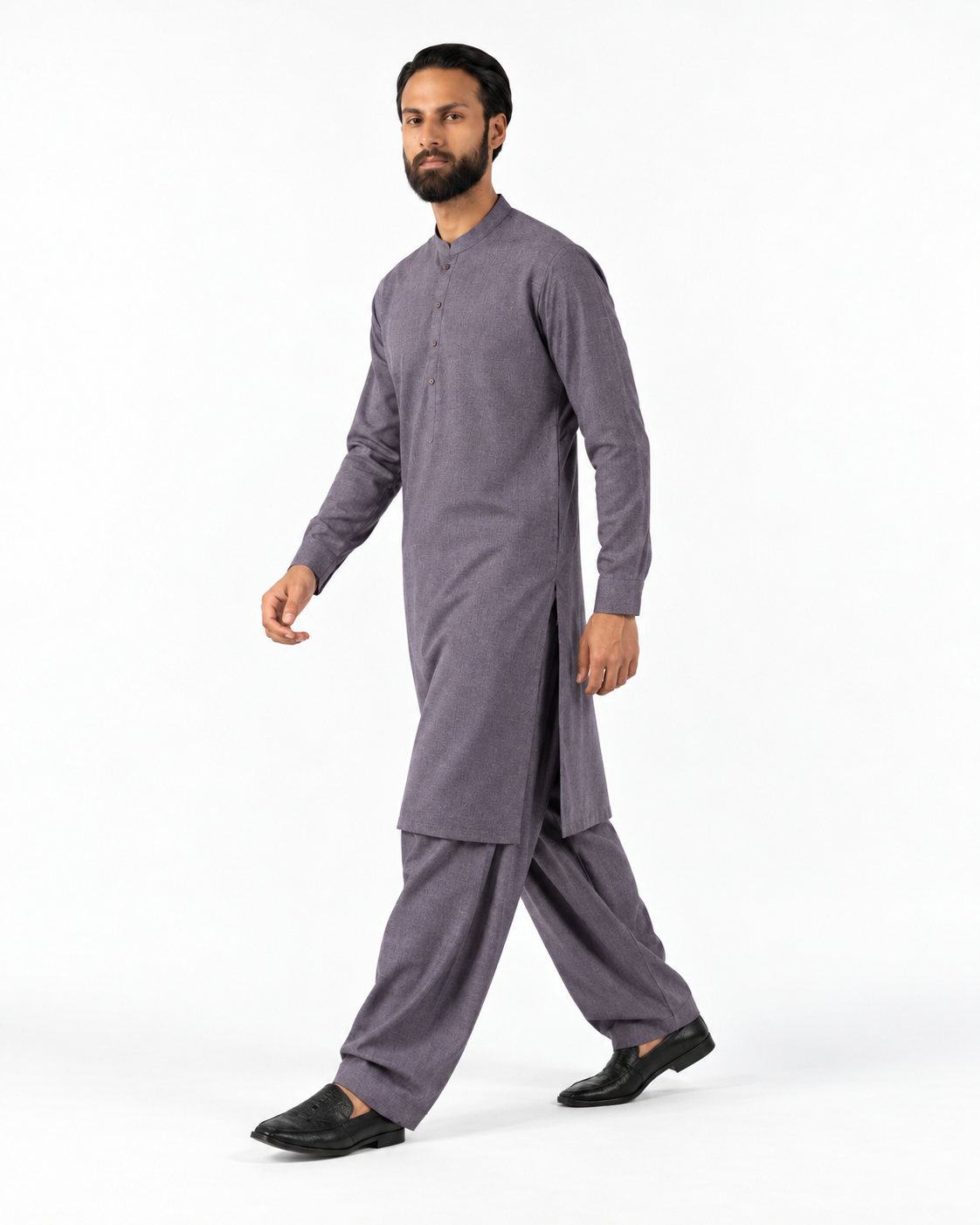 Asli Sona Purple Unstitched Suit
