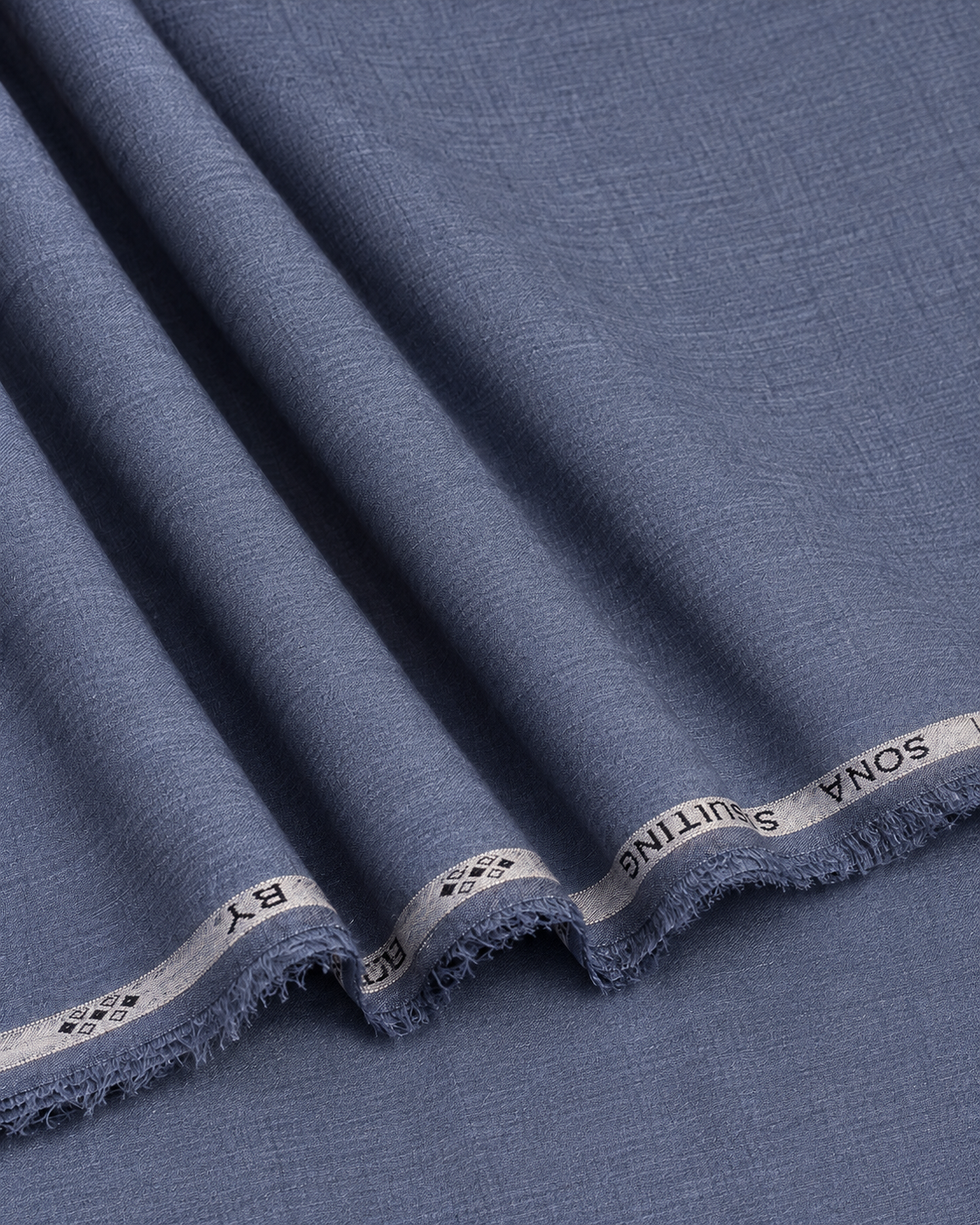 Asli Sona Denim Blue Unstitched Suit