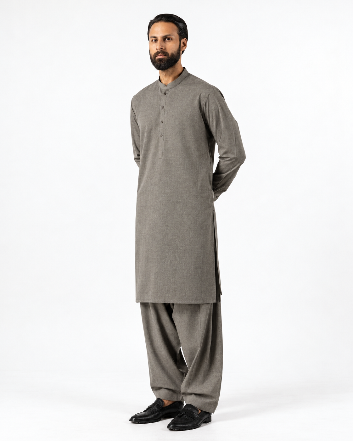 Asli Sona Grey Unstitched Suit